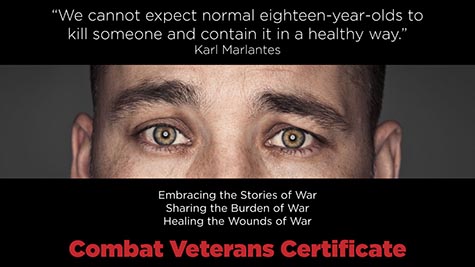 Combat Veterans certificate program poster