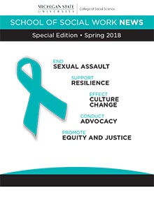 School of Social Work Spring 2018 Newsletter Cover