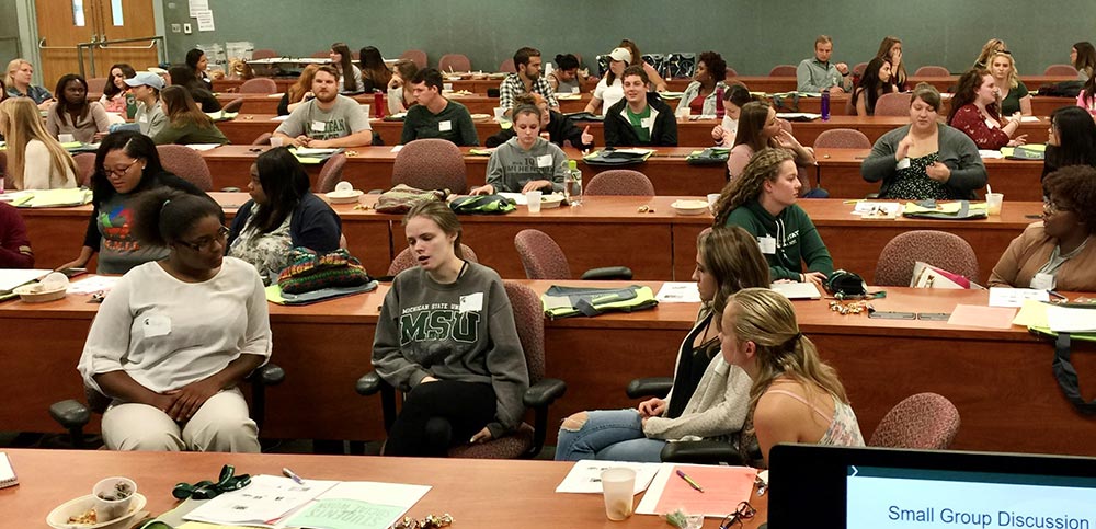 Students in a classroom